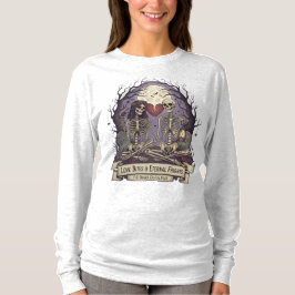 Camiseta Esqueleto de "Bites de Amor e Flores Eternas" Long