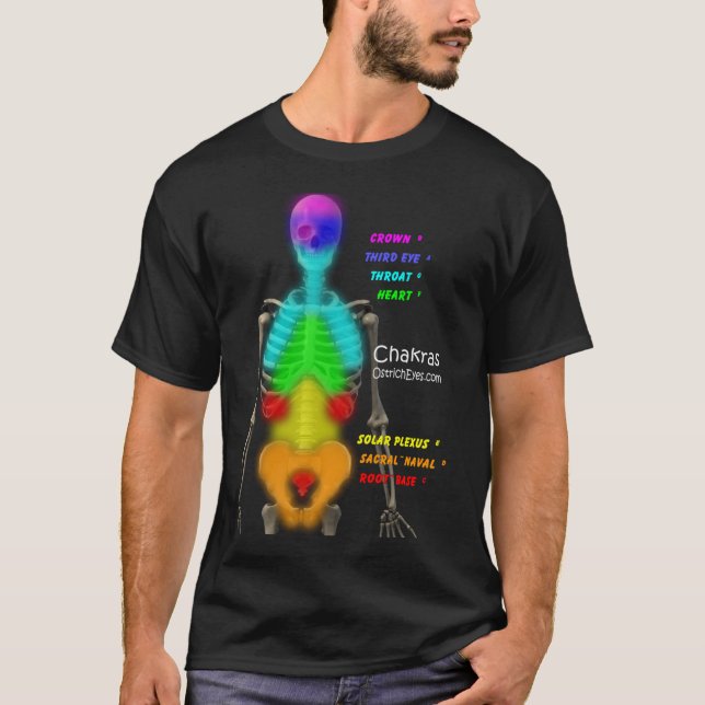 Camiseta Esqueleto de Chakras (Frente)