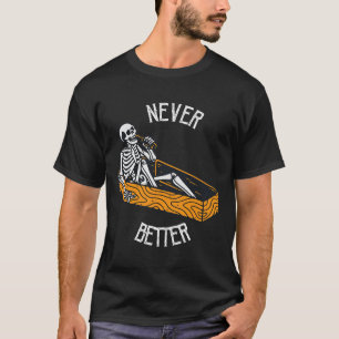 Camiseta Esqueleto De Crânio Nunca Melhor No Hallowee De Co