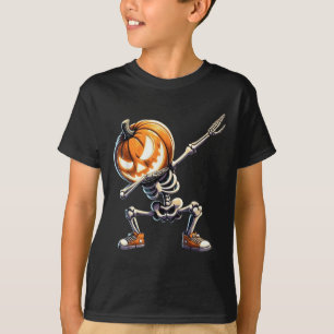 Camiseta Esqueleto De Dabbing De Dia de as Bruxas engraçado