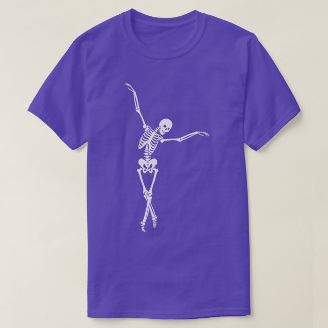 Camiseta Esqueleto de dança 5 (Frente do Design)