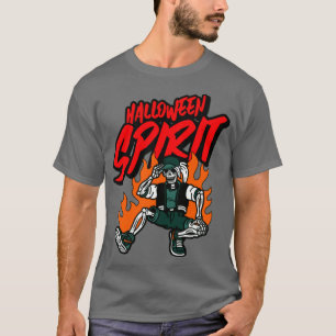 Camiseta Esqueleto de dança da Aguardente de Halloween1