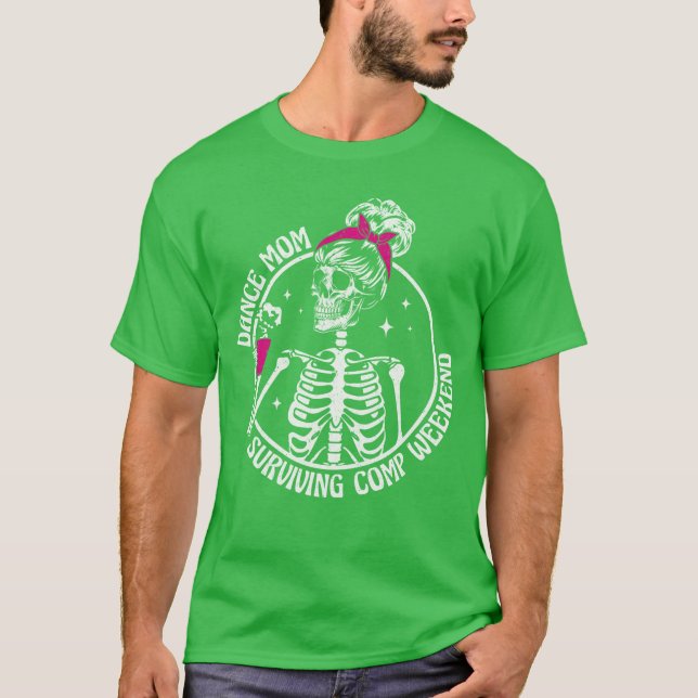 Camiseta Esqueleto de Dança das Mães de Dança Comps Competi (Frente)