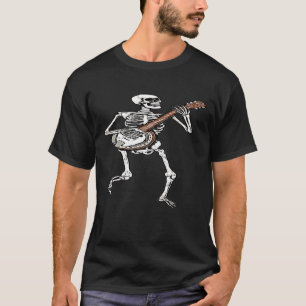 Camiseta Esqueleto de dança retrorativa Gráfico de imagem d