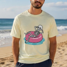 Esqueleto de desenho animado cor-de-rosa engraçado