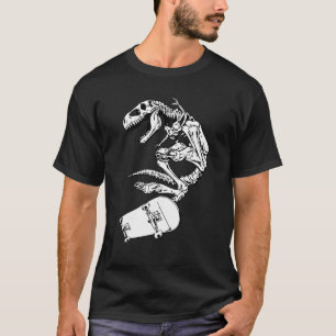 Camiseta esqueleto de dinossauro Skateboard legal aniversár