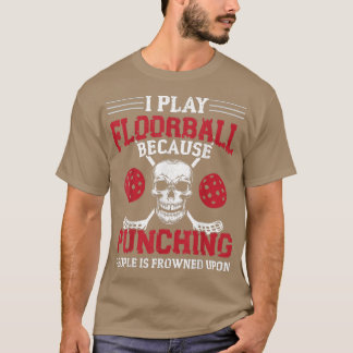 Camiseta Esqueleto de Floorball Dizendo T-Shirt