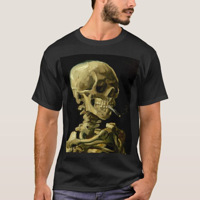 Camiseta Esqueleto de Fumagem de Van Gogh (Frente)