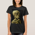 Camiseta Esqueleto de Fumagem de Van Gogh<br><div class="desc">Camiseta com a pintura a óleo de Vincent van Gogh Crânio de um esqueleto com cigarro queimado (1885-86). Um presente excelente para fãs do Poste-impressionismo e da arte holandesa!</div>
