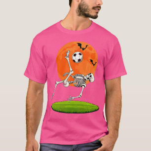 Camiseta Esqueleto de Futebol Chute Acrobático Jogador de F