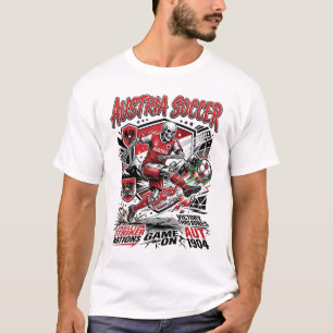 Camiseta Esqueleto de Futebol da Áustria Poster Sty