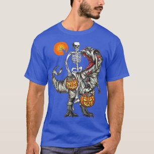 Camiseta Esqueleto de Halloween Andando múmia Dinossauro T