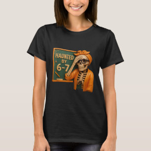 Camiseta Esqueleto de Halloween Assombrado Número Seis Sete