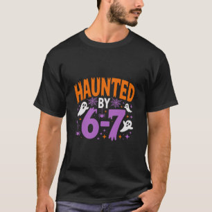 Camiseta Esqueleto de Halloween Assombrado Número Seis Sete