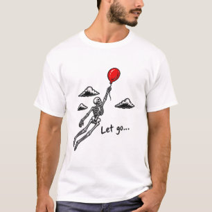 Camiseta Esqueleto de Halloween com Coração Quebrado