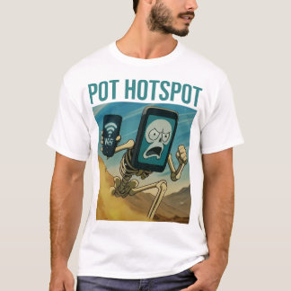 Camiseta Esqueleto de Hotspot de Panela Caótico Meme Apimen