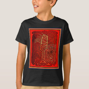 Camiseta Esqueleto de Lagosta Tribal Cuna Indiana
