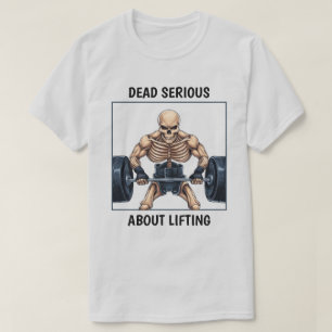 Camiseta Esqueleto de levantamento de peso