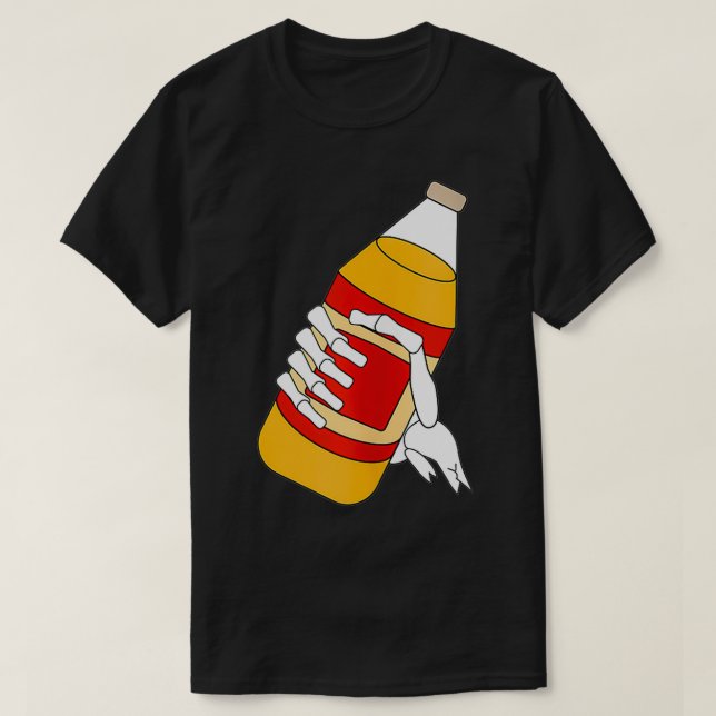 Camiseta Esqueleto De Líquido Malt De 40 Oz (Frente do Design)