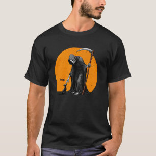 Camiseta Esqueleto de Mão de Gato Preto Boop Amante de Gato