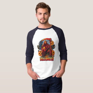 Camiseta Esqueleto de Mau de Halloween, Abóbora