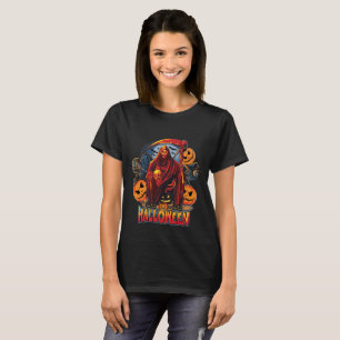 Camiseta Esqueleto de Mau de Halloween, Abóbora