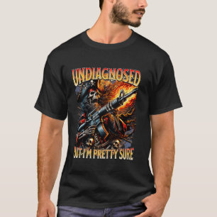 Camiseta Esqueleto de Meme de Autismo Tismo Não Diagnostica