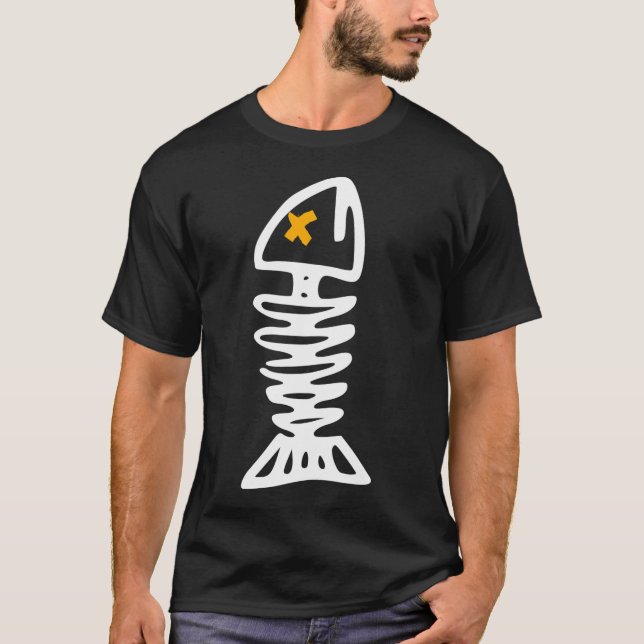 Camiseta Esqueleto de Peixe (Frente)