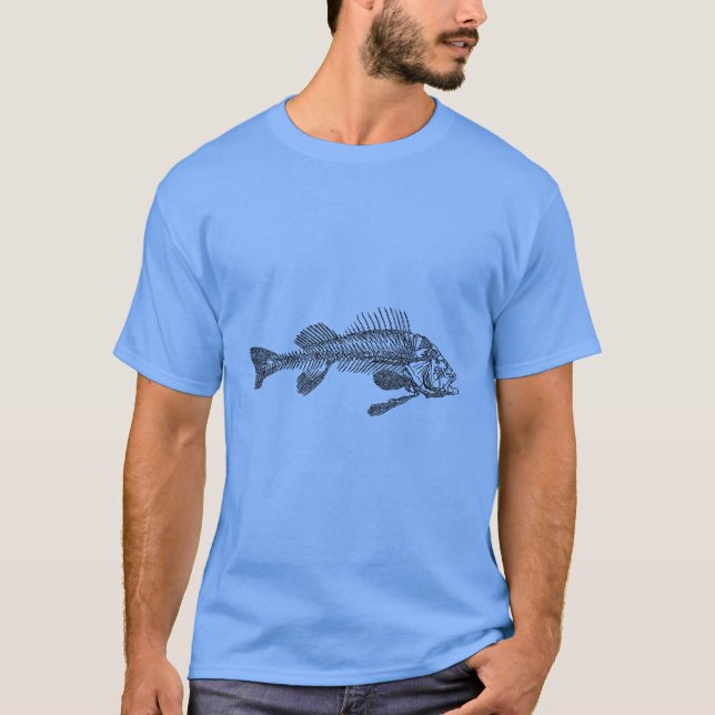 Camiseta Esqueleto de peixe (Frente)
