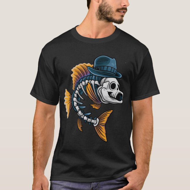 Camiseta esqueleto de peixe (Frente)