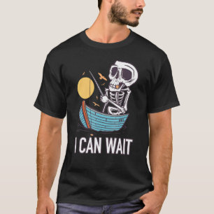 Camiseta Esqueleto de Pesca Posso Esperar