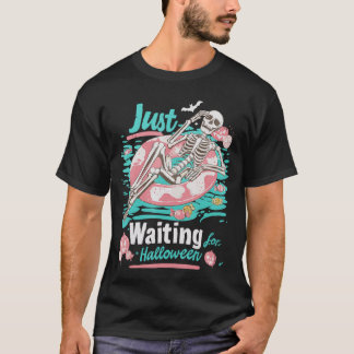 Camiseta Esqueleto de Praia de Verão Assustador Apenas Espe