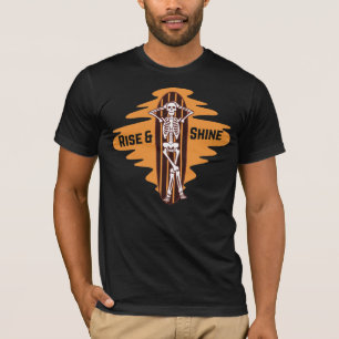 Camiseta Esqueleto de Prancha de Surf Design Vintage 'Levan