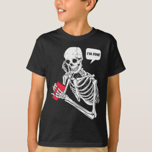 Camiseta Esqueleto de punição estou bem performance
