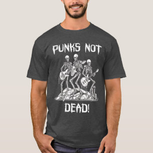 Camiseta Esqueleto de Punk Rock para Show de Punk Punks Not