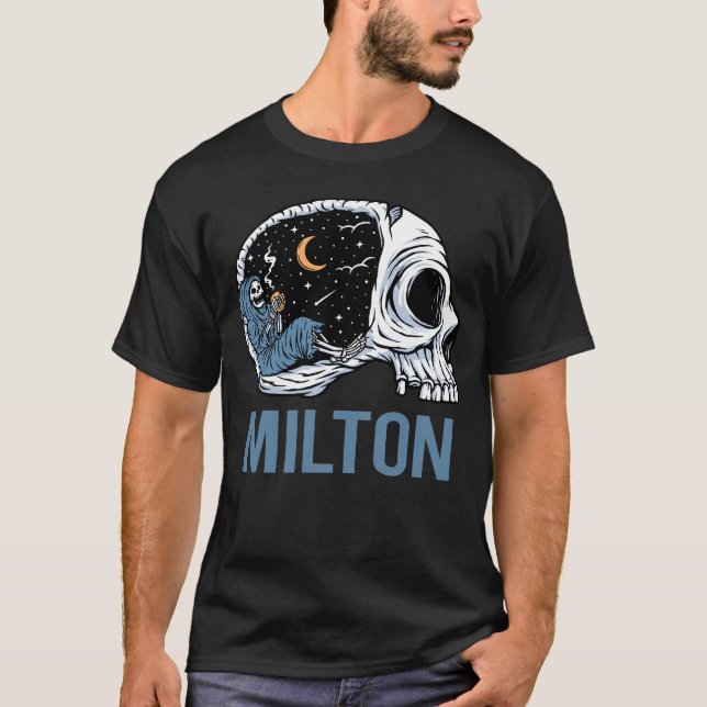 Camiseta Esqueleto de refrigeração - Milton (Frente)