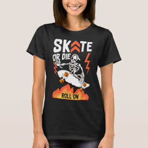 Camiseta Esqueleto de Skate Esqueleto Legal Skate Menina Ra