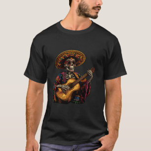 Camiseta Esqueleto de Sombrero México Dia De Los Muertos Me