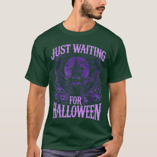 Camiseta Esqueleto de Summerween Apenas Esperando pelo Hall