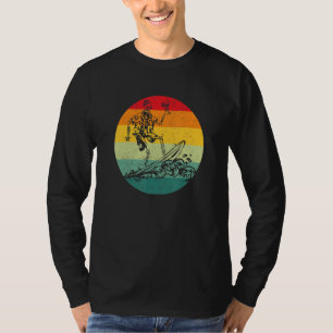 Camiseta Esqueleto de Surfista do Havaí no Halloween na Pra