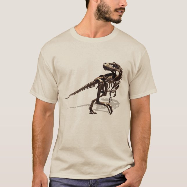 Camiseta Esqueleto de T-Rex do dinossauro (Frente)