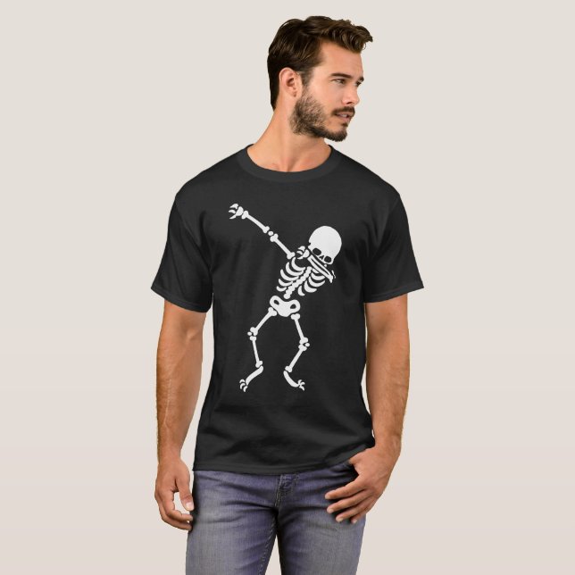 Camiseta Esqueleto de toque ligeiro (Frente Completa)