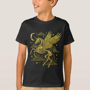 Camiseta Esqueleto de unicórnio halloween assustador gótico