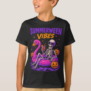 Camiseta Esqueleto de Verão Halloween