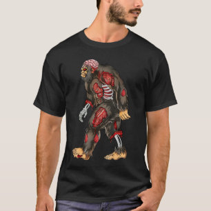 Camiseta Esqueleto de Zumbi Assustador do Dia das Bruxas do