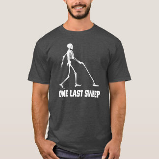 Camiseta Esqueleto Divertido Detectando Metal Uma Última Va