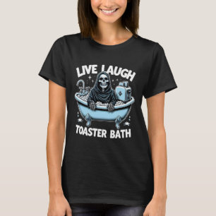 Camiseta Esqueleto Divertido Dia das Bruxas Torradeira de R
