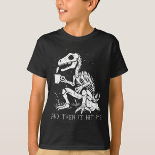 Camiseta Esqueleto Divertido Dinossauro Gótico de Costume M