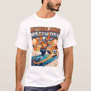 Camiseta Esqueleto do Dia da Partida da Holanda Striker Nat