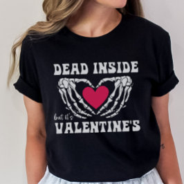 Camiseta Esqueleto do dia de os namorados, Namorados Gótico